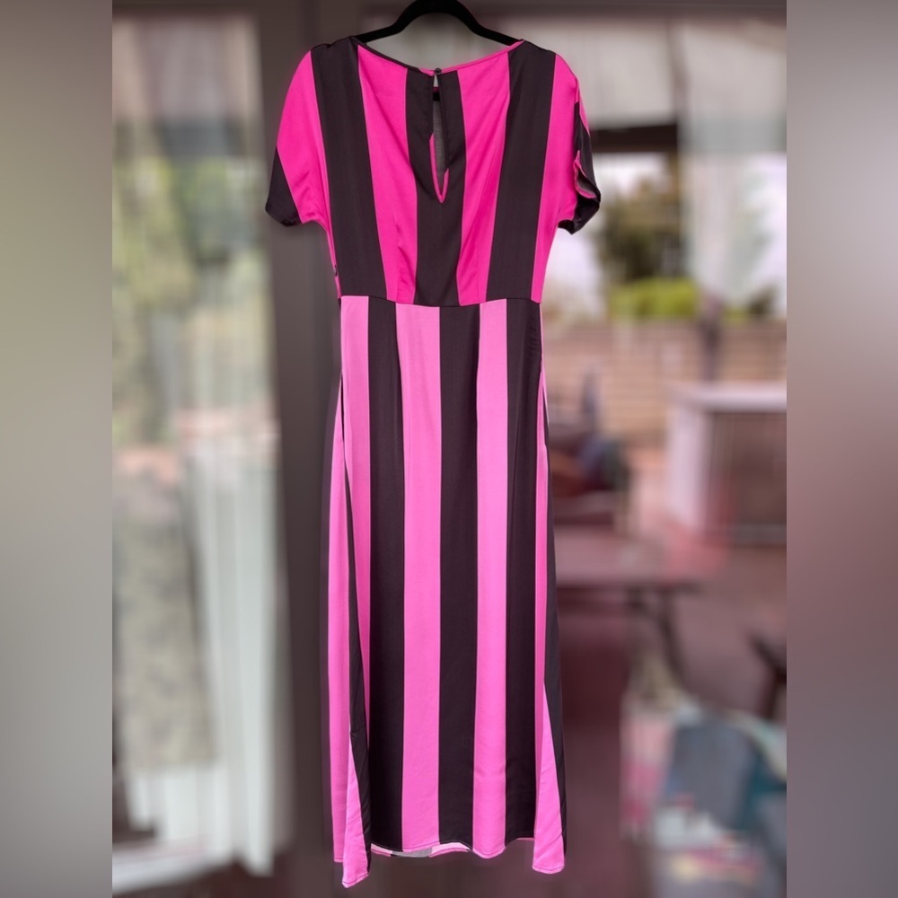 CHRISTOPHER JOHN ROGERS + Target ~ Pink & Black Striped Maxi Dress ~ Size 0 - Picture 14 of 16